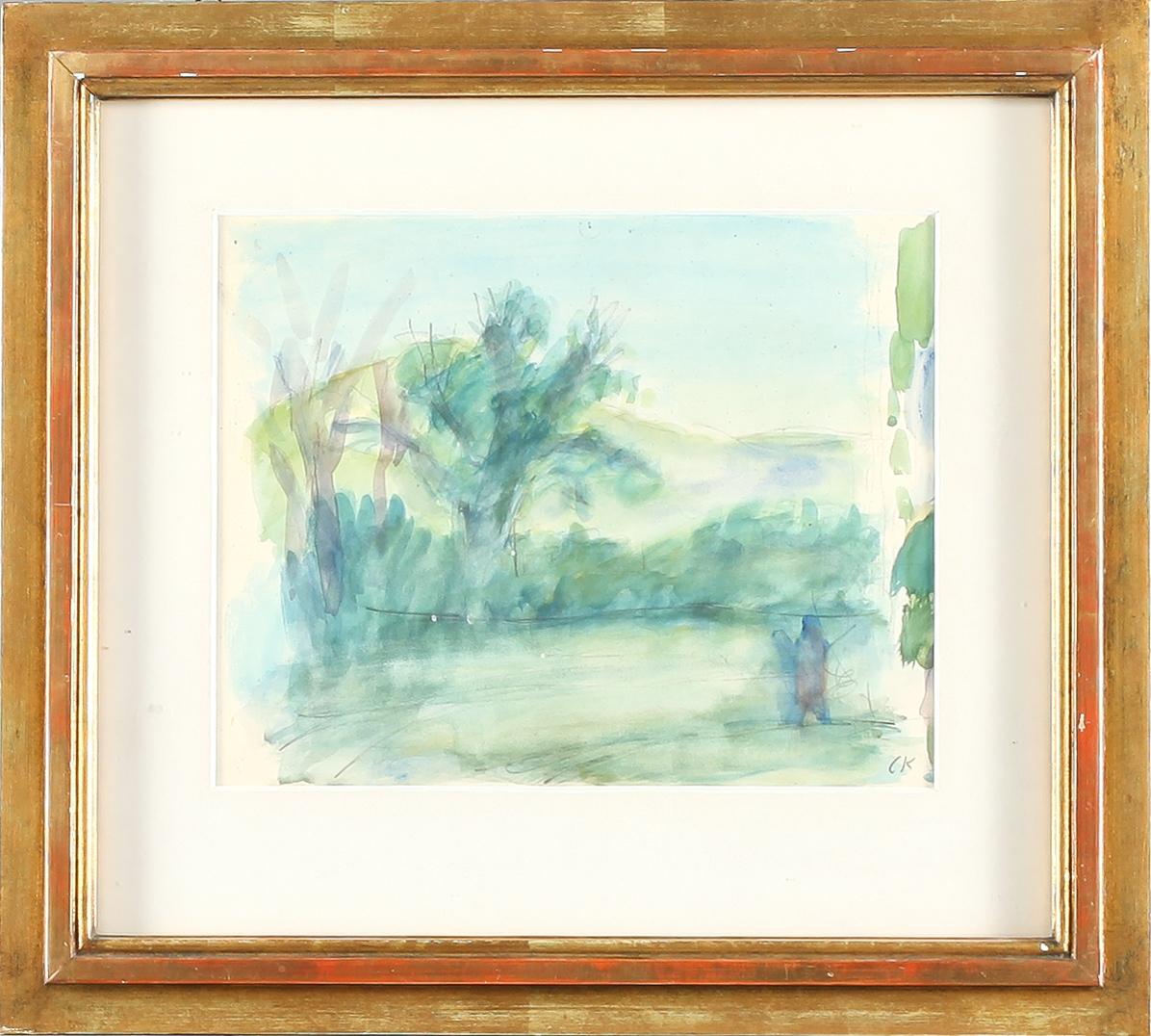 CARL KYLBERG, akvarell, signerad.