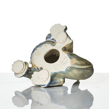 Wilhelm Kåge, two ceramic sculptures av dragons, Gustavsberg, ca 1940.
