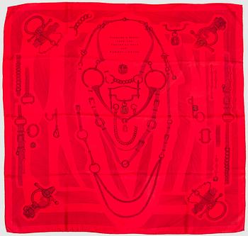 Hermès, an 'Etude Pour une Parure de Gala' silk scarf.