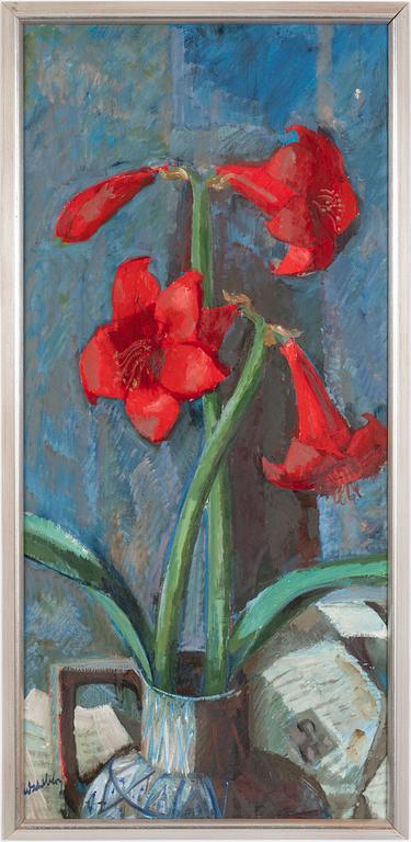 Bertil Wahlberg, Stilleben med amaryllis.