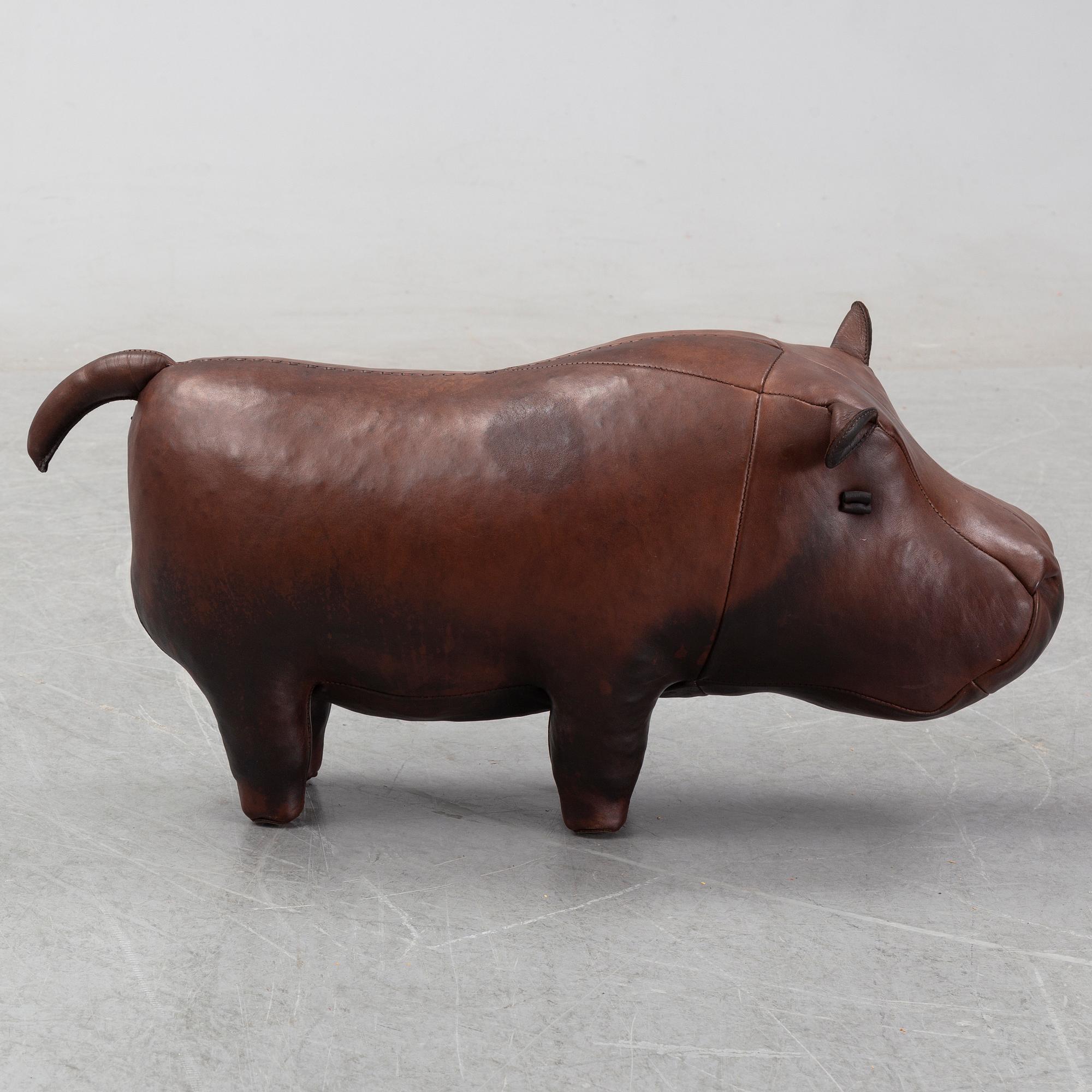 Dimitri Omersa & Co, a leather foot stool.