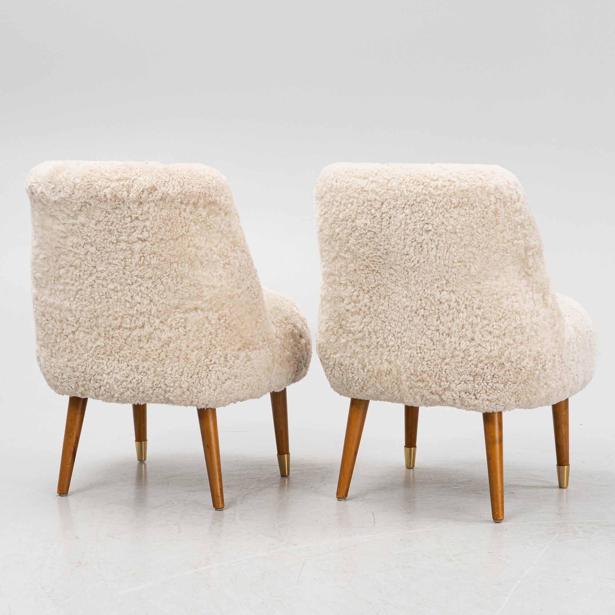 Fåtöljer, ett par, 1950-tal.