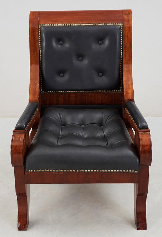 A Swedish Empire 1820/30's armchair.