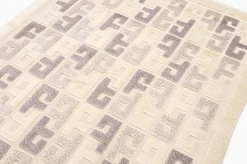 Sigvard Bernadotte, Rug, "Shangri-La", relief pile, signed SB, approximately 210 x 145 cm.