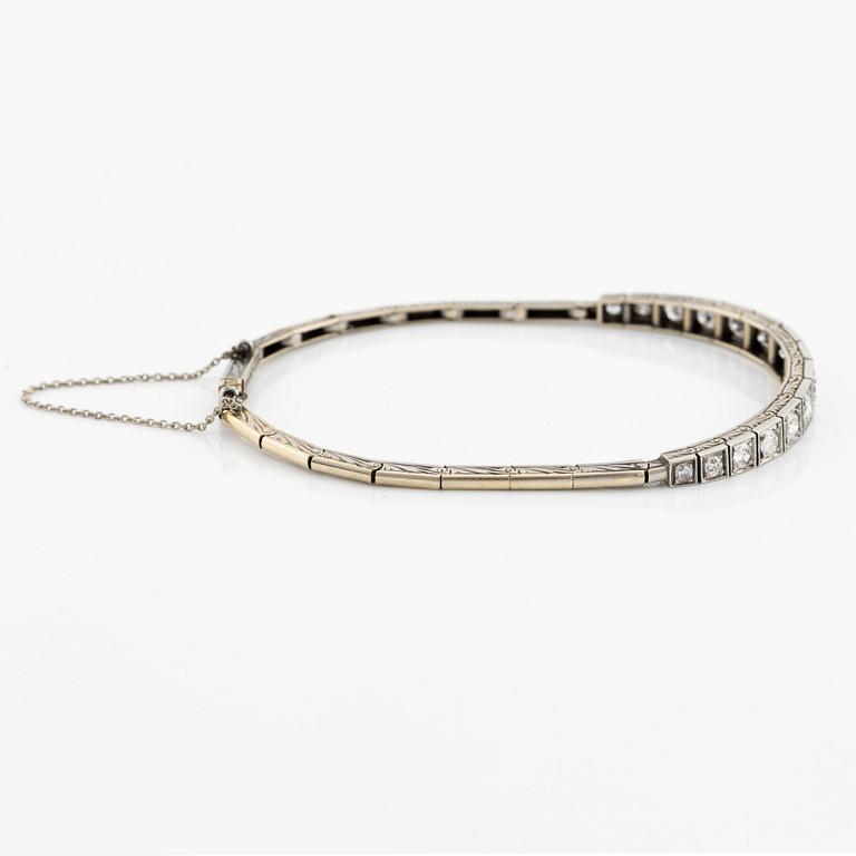 Bracelet, 18K white gold with brilliant-cut diamonds, Stockholm, 1942.