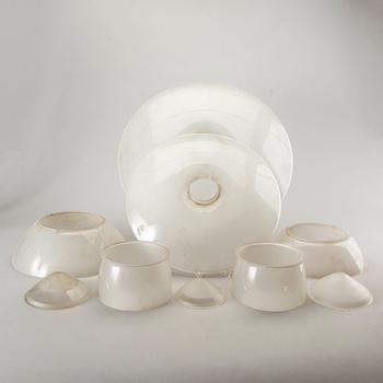POUL HENNINGSEN, original parts to PH-lamp 1920's. 11 pieces.