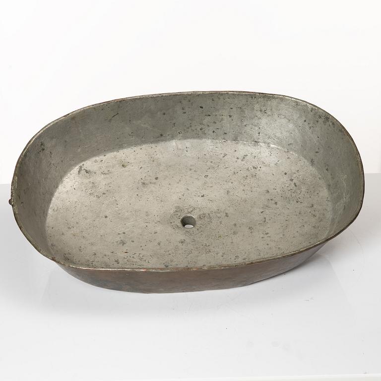 A Swedish copper funnel, 18th / early 19th century.