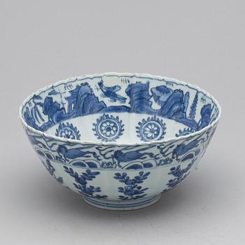 SKÅL, porslin, Wanli, (1573-1619) Ming dynastin, Kina.