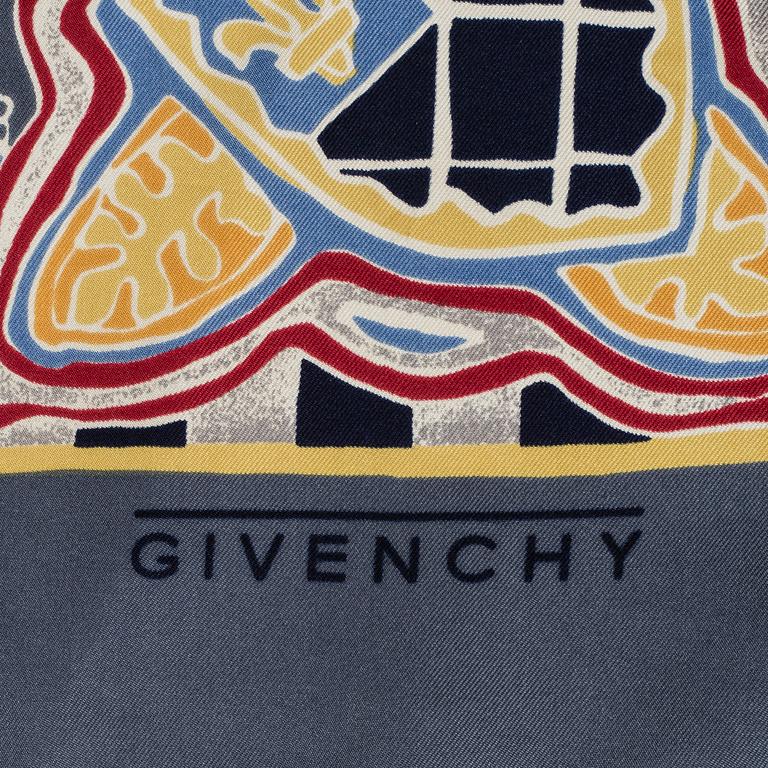 GUCCI & GIVENCHY, two silk scarves.