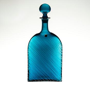 VAS, glas, signerad Tapio Wirkkala 2502 samt KARAFF, "Flindari" Nanny Still, Riihimäen Lasi 1960-tal.