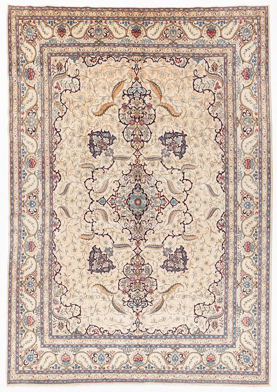A Semi Antique Keshan carpet, c. 406 x 280 cm.