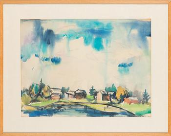 Nandor Mikola, watercolour, signed.