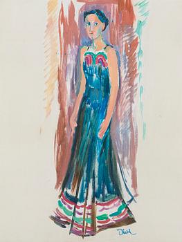 Gösta Diehl, Lady in a dress.