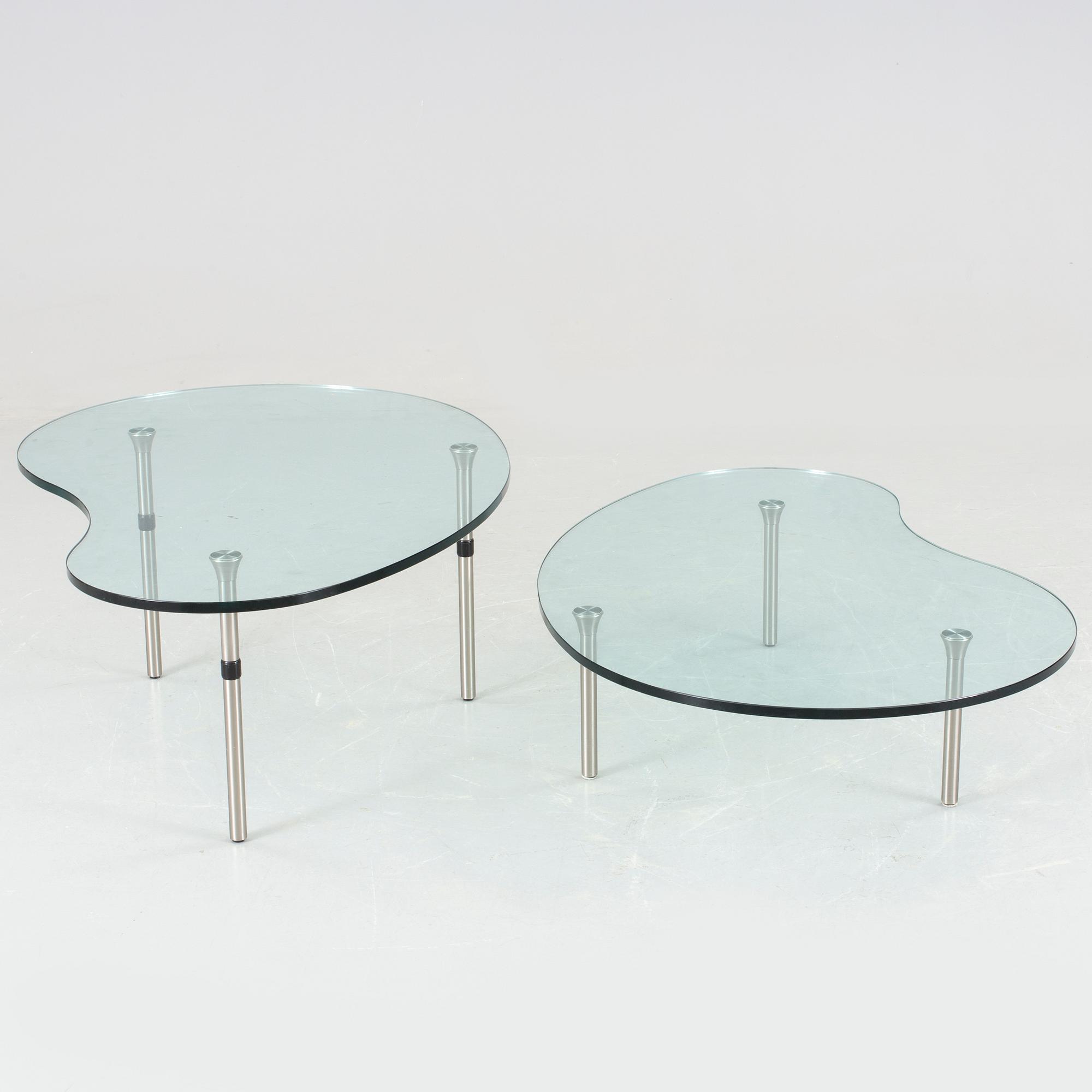 ENZO MARI, soffbord, 2 st, "Ambo", Zanotta, Italien.