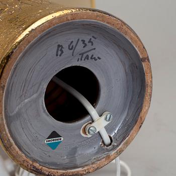 BORDSLAMPA, keramik, Italien, för Bergboms. 1900-talets mitt.