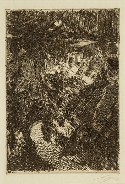 ANDERS ZORN, etching, 1917, signed in pencil.
