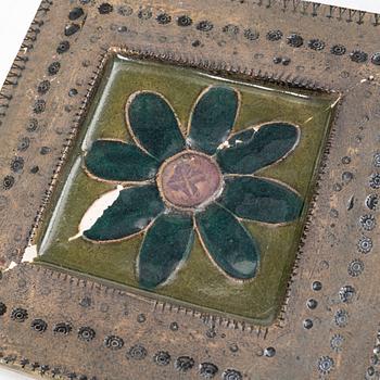 Rut Bryk, plates, as well as plate/wall relief, stoneware.