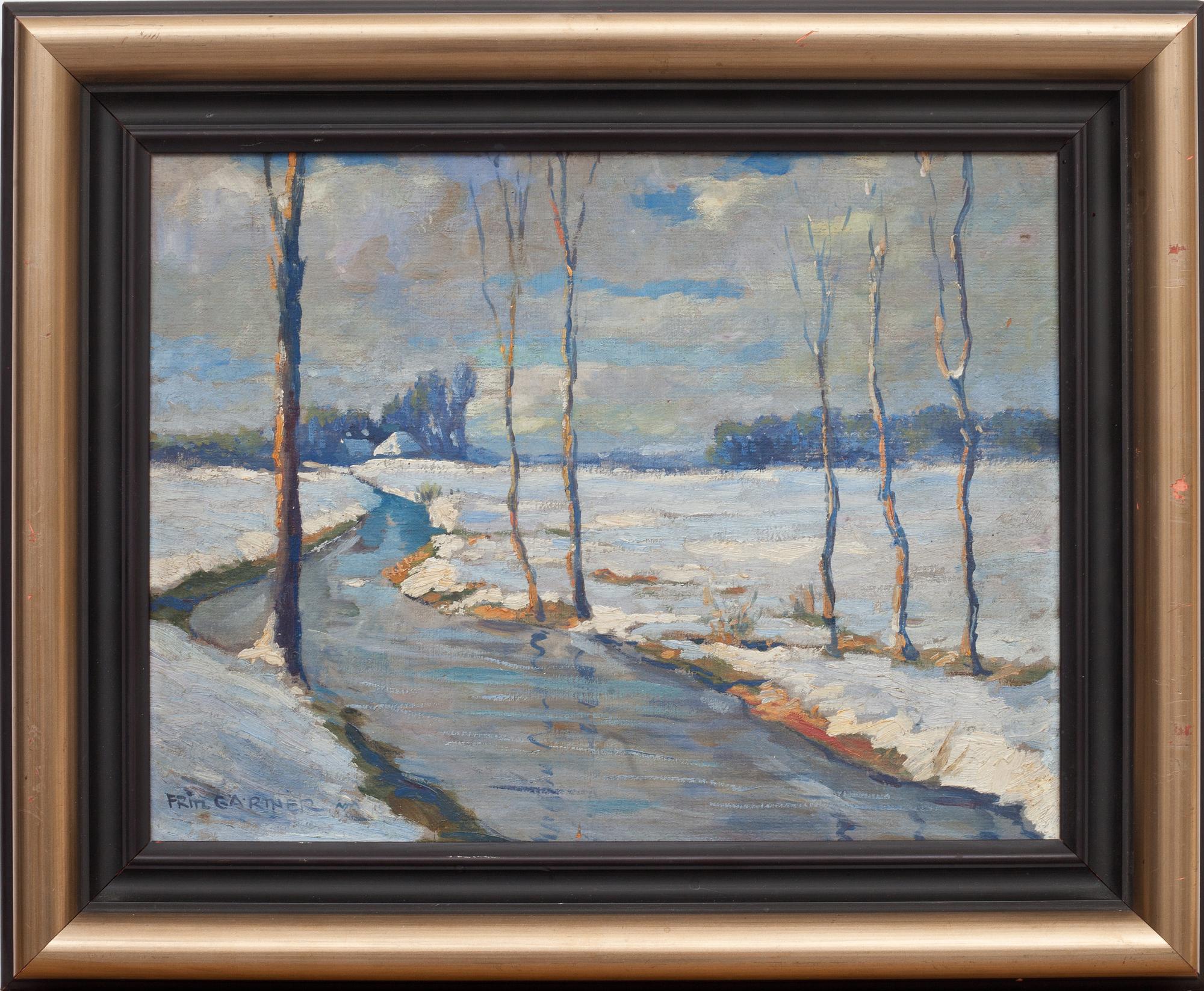 FRITZ GÄRTNER, olja på pannå. Signerad.