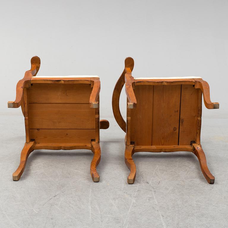 A pair early 20th century chairs.