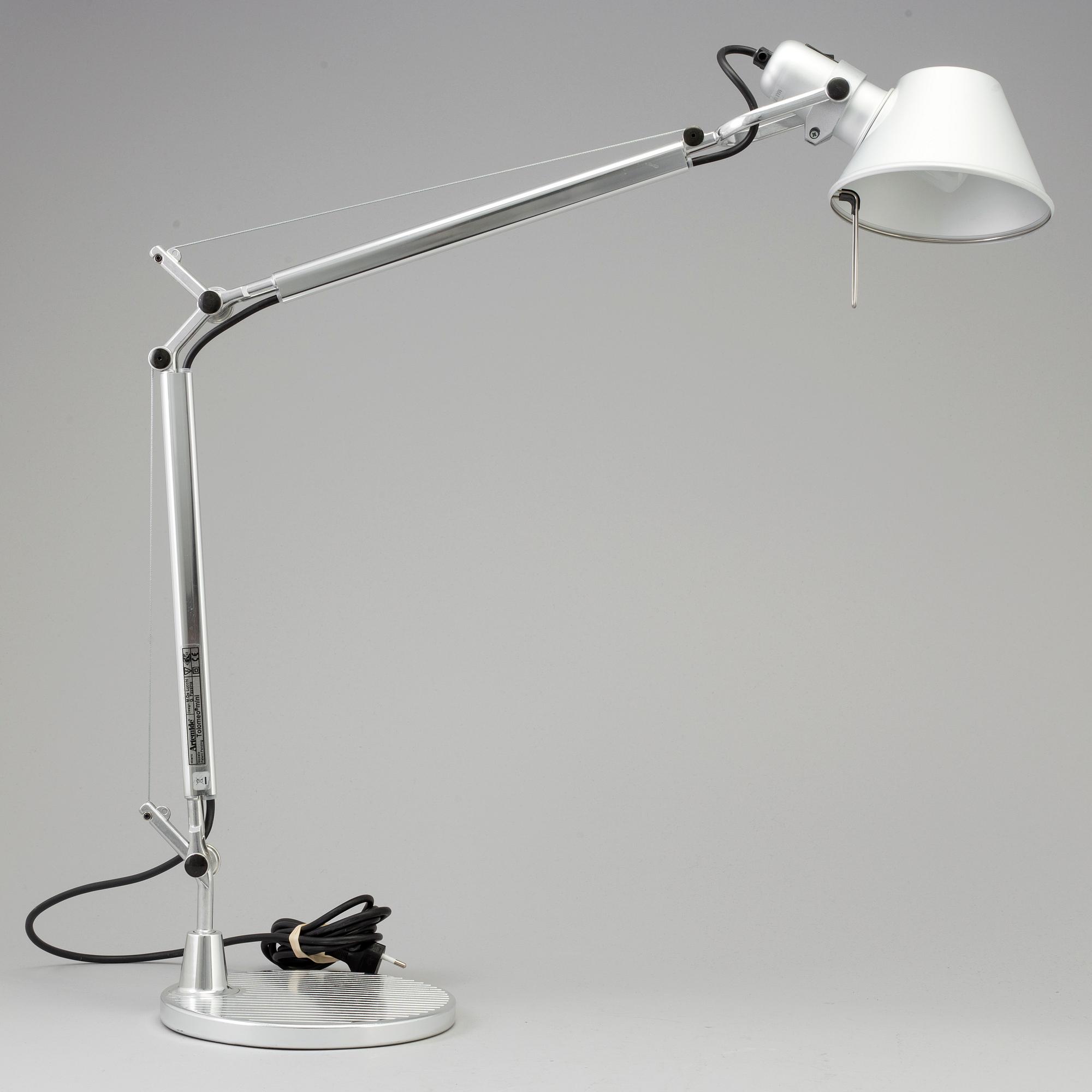 A 'Tolomeo Mini' table light by Michele De Lucchi and Giancarlo Fassina, Artemide, Italy.