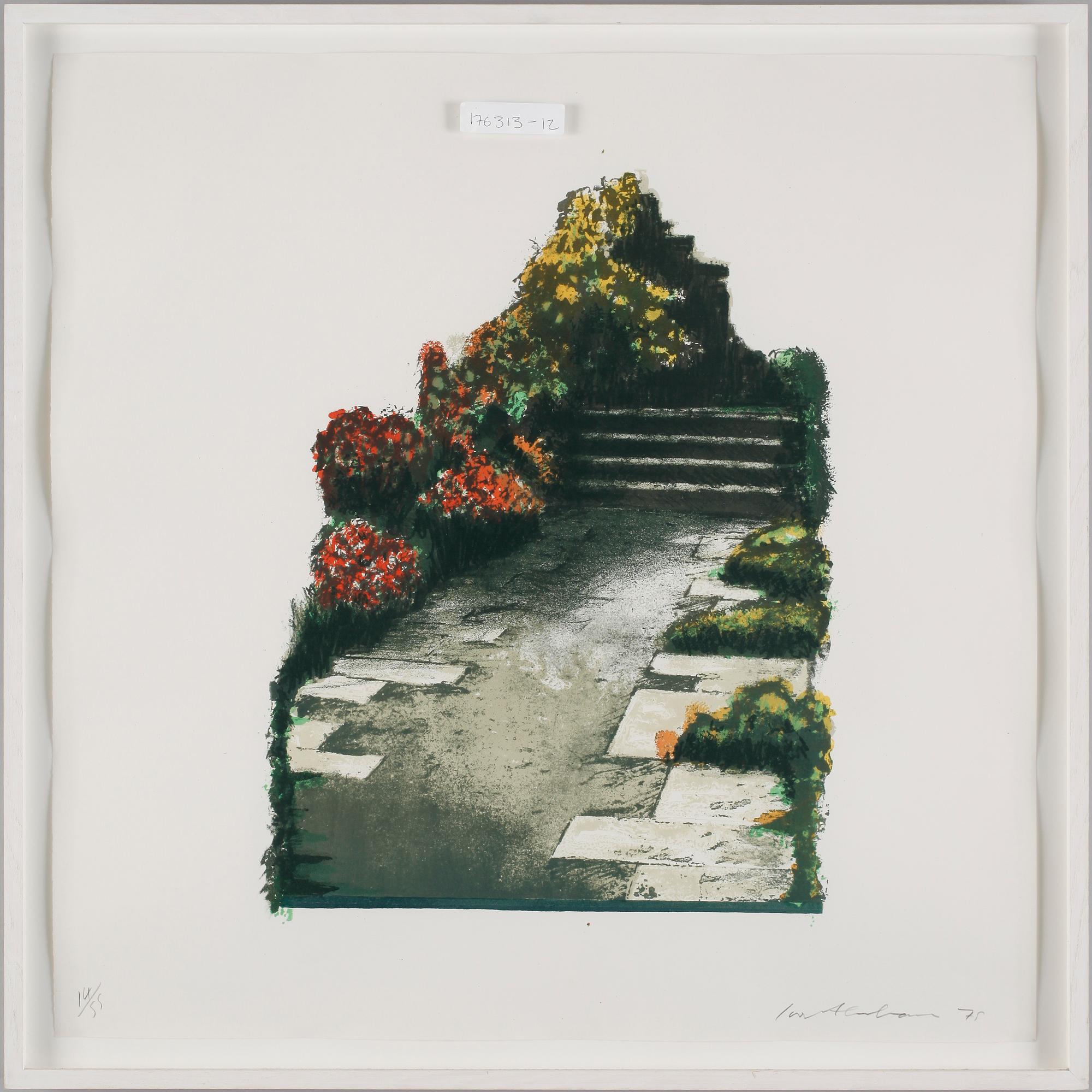 IVOR ABRAHAMS, färglitografi, sign o dat -75, numr 14/55.