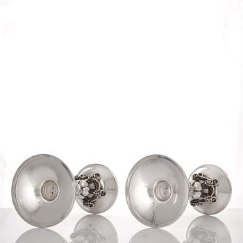 Georg Jensen, ett par ljusstakar, Köpenhamn 1996, sterling silver, designnr 263B.