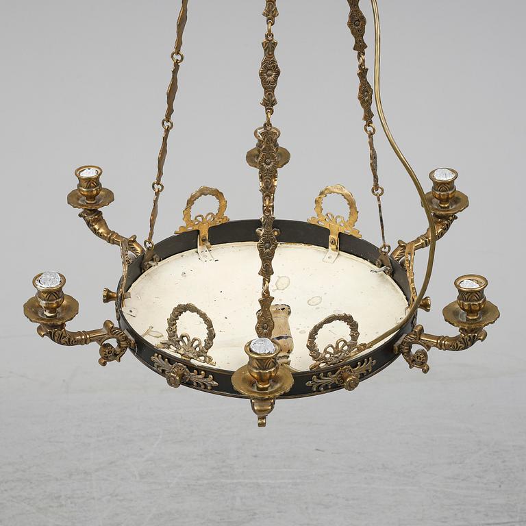 An Empire style ceiling light, second half of the 20th century.