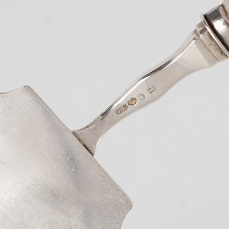 A Swedish Silver Cake Server, model 'Olga', mark of A Ambrosius, Stockholm 1870.