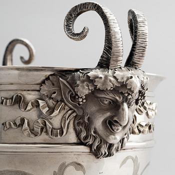 A pair of Swedish 18th century silver wine coolers, marks of Pehr Zethelius, Stockholm 1793.