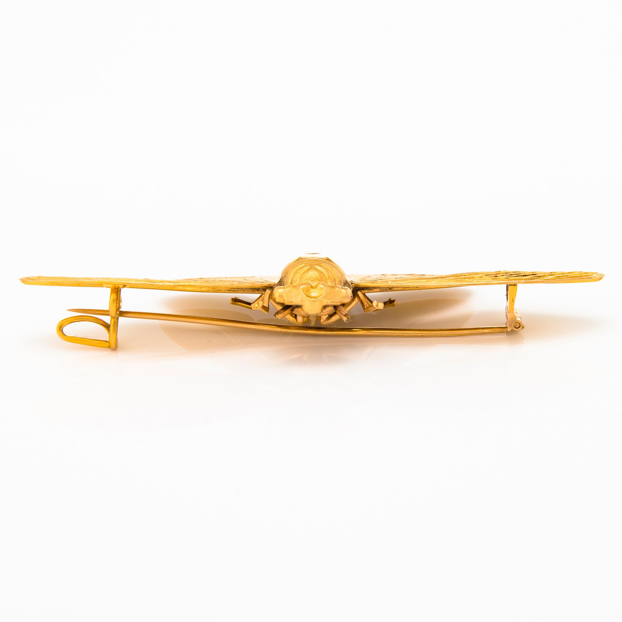 A 18K gold brooch marked Guiraud, Nimes. Late 19th century.