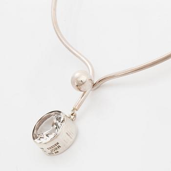 Sterlingsilver and rock crystal necklace.