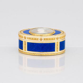 A Louis XVI gold and enamel box by Charles Le Bastier, Paris 1776-1777.