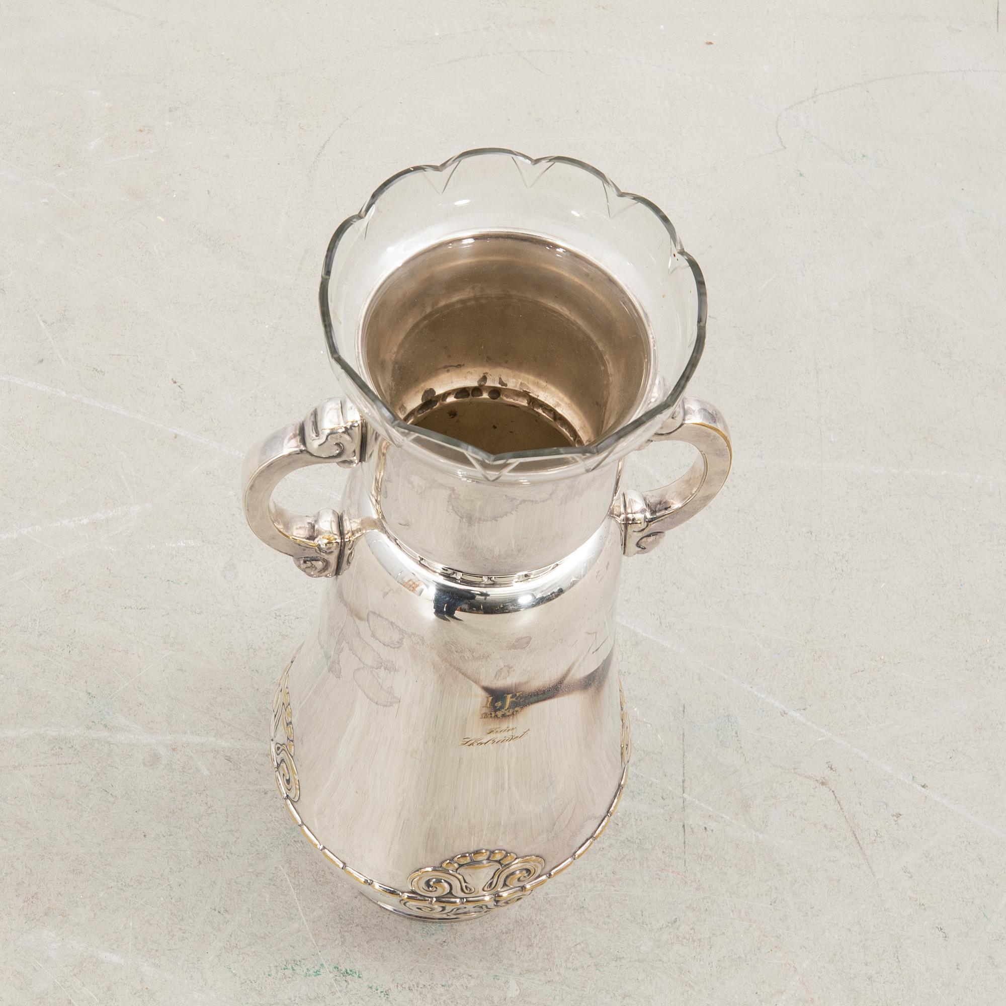 Golvvas  nysilver Danmark tidigt 1900-tal.