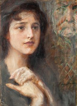 227. Teodor Axentowicz, Young woman being watched.
