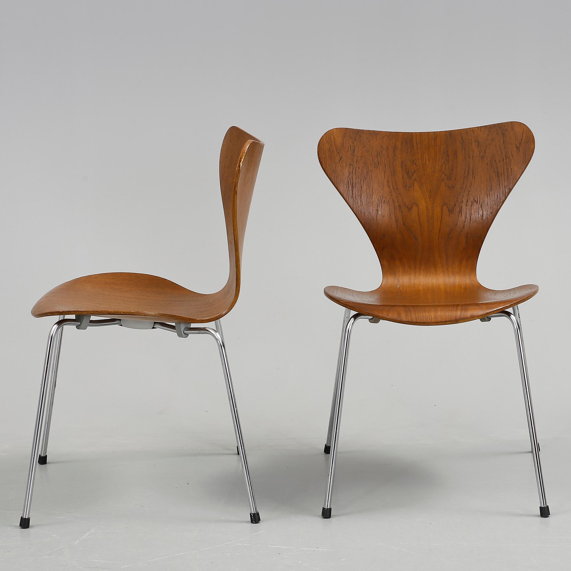 STOLAR 6 st, "Sjuan", Arne Jacobsen, Fritz Hansen, 1990-2000-tal.