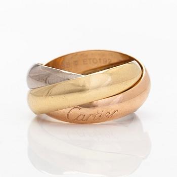 Cartier, A 'Trinity' ring, 18K gold in three colours.