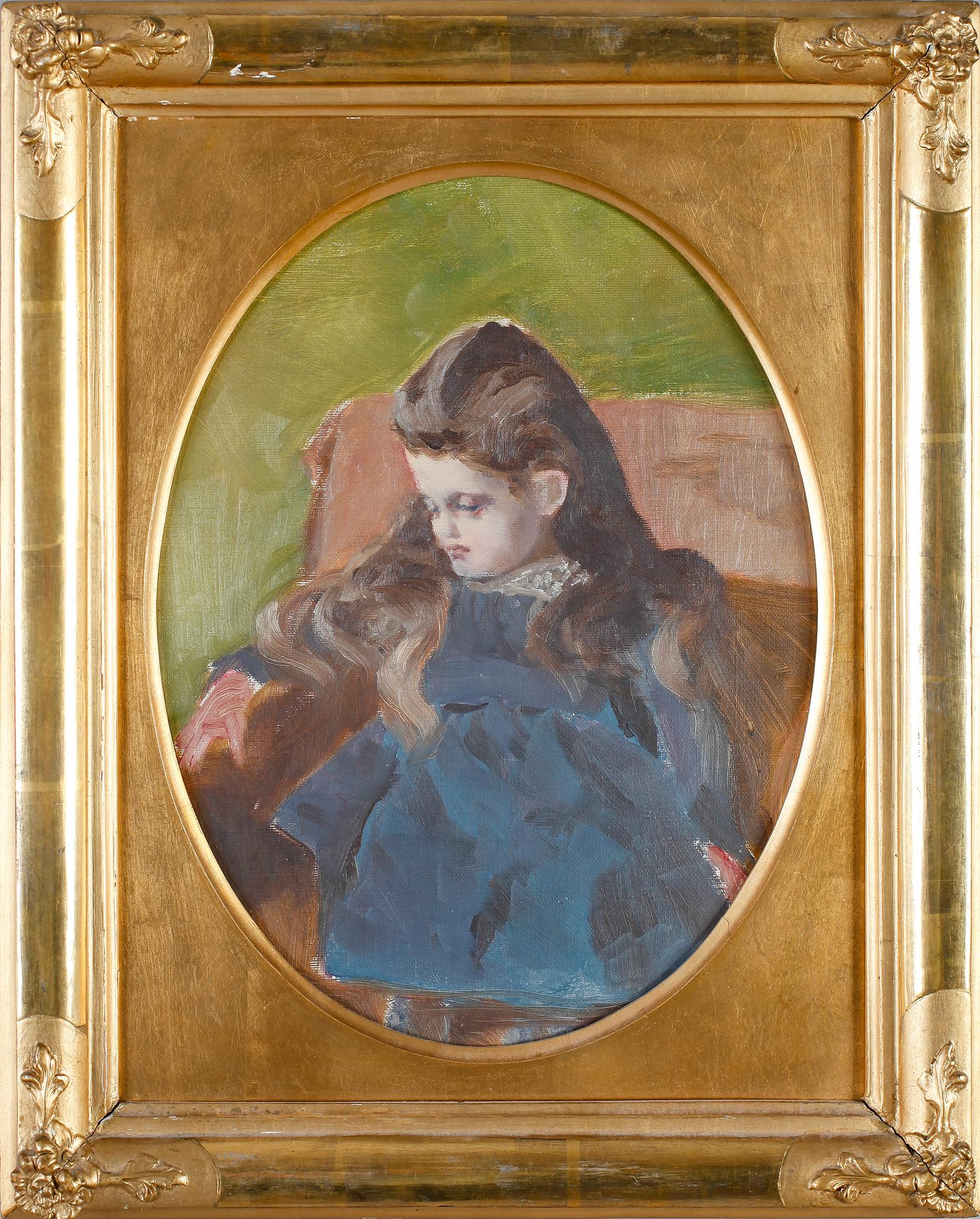 OKÄND KONSTNÄR, olja på duk, ej signerad, omkring år 1900.