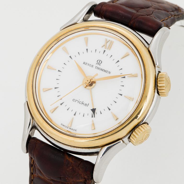 REVUE THOMMEN, wristwatch, Cricket, 35 mm.