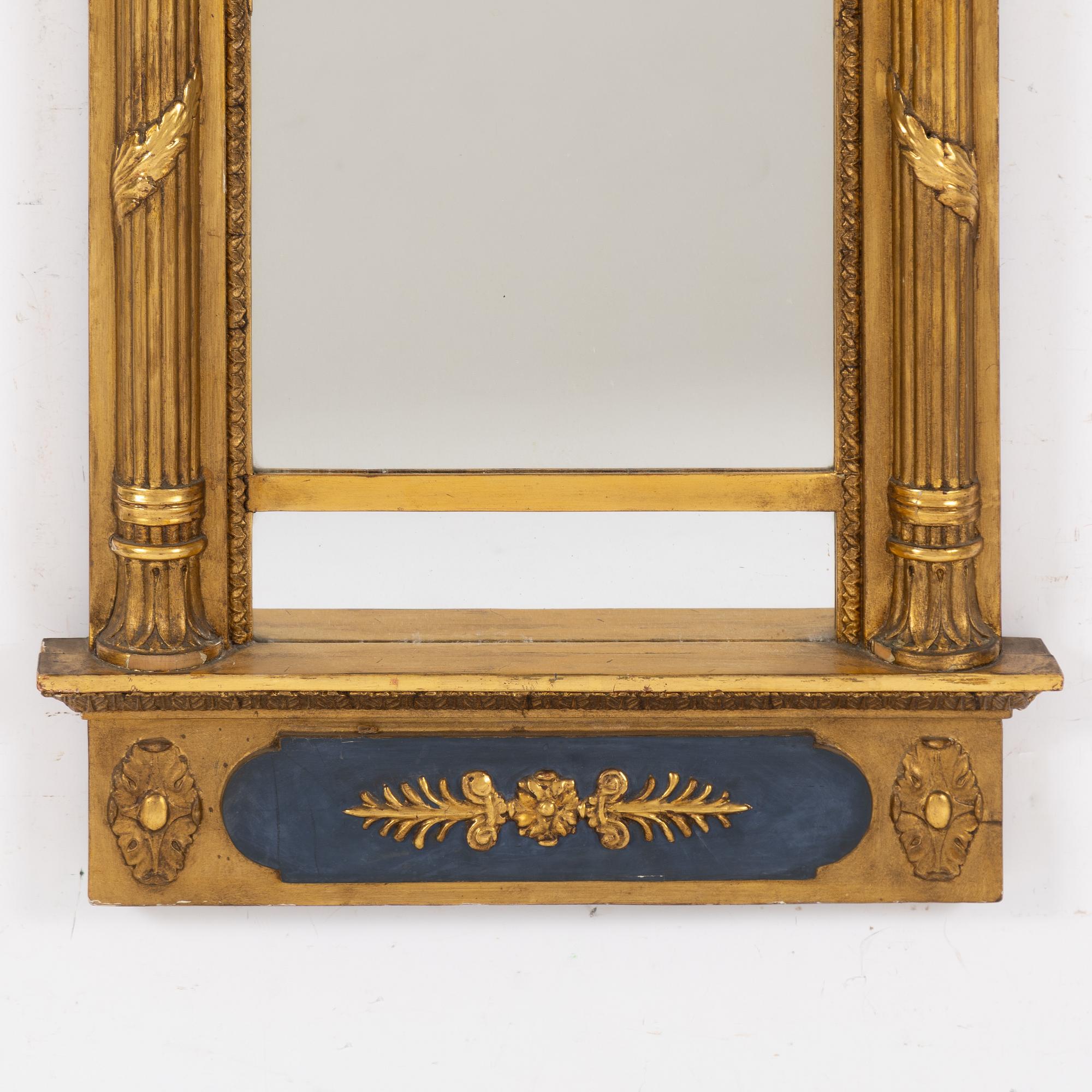 Mirror, Johan Martin Berg (mirror manufacturer in Gothenburg 1803- ca 1837), Empire.