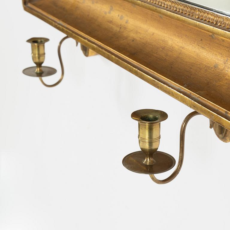 A gilt-wood mirror sconce, second half of the 19th century.