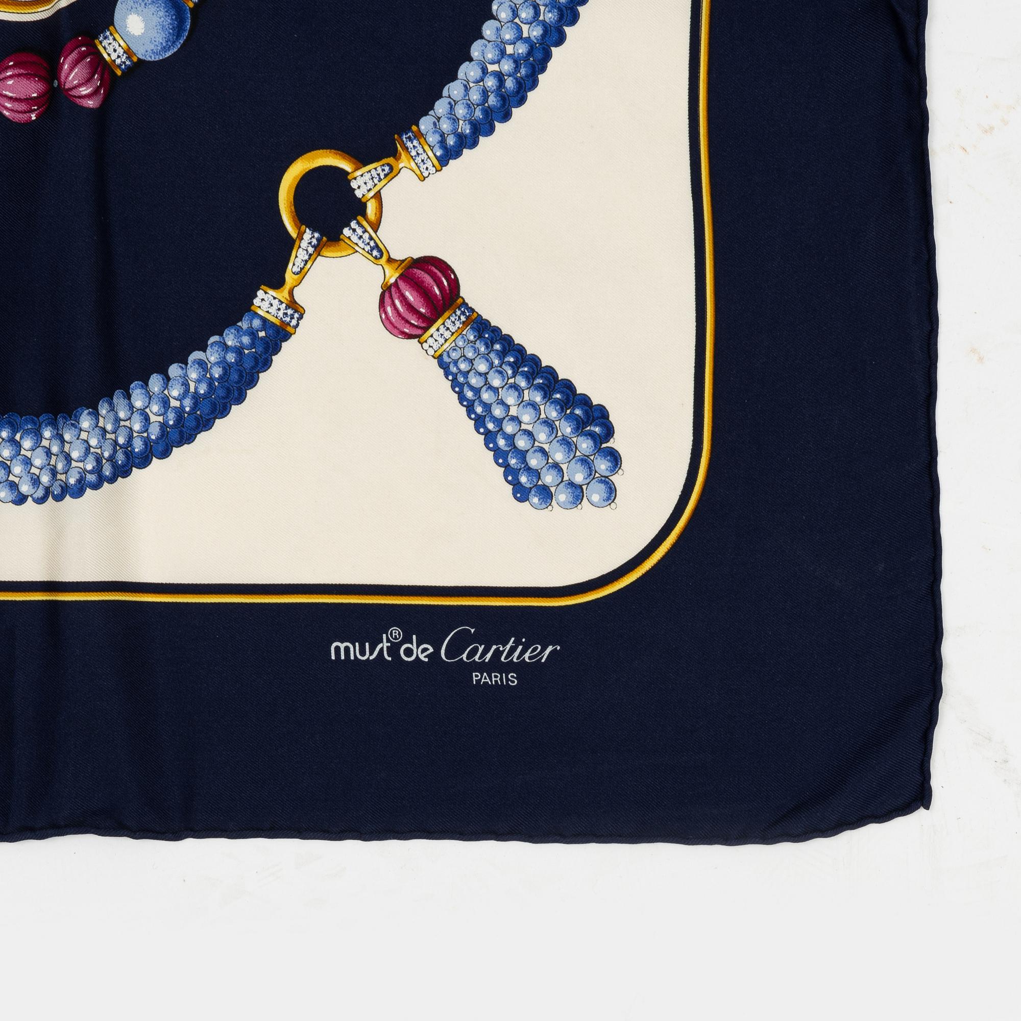 Cartier, a twill silk scarf.