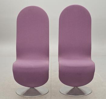 STOLAR, ett par, "System 1-2-3", Verner Panton. 1980-tal.