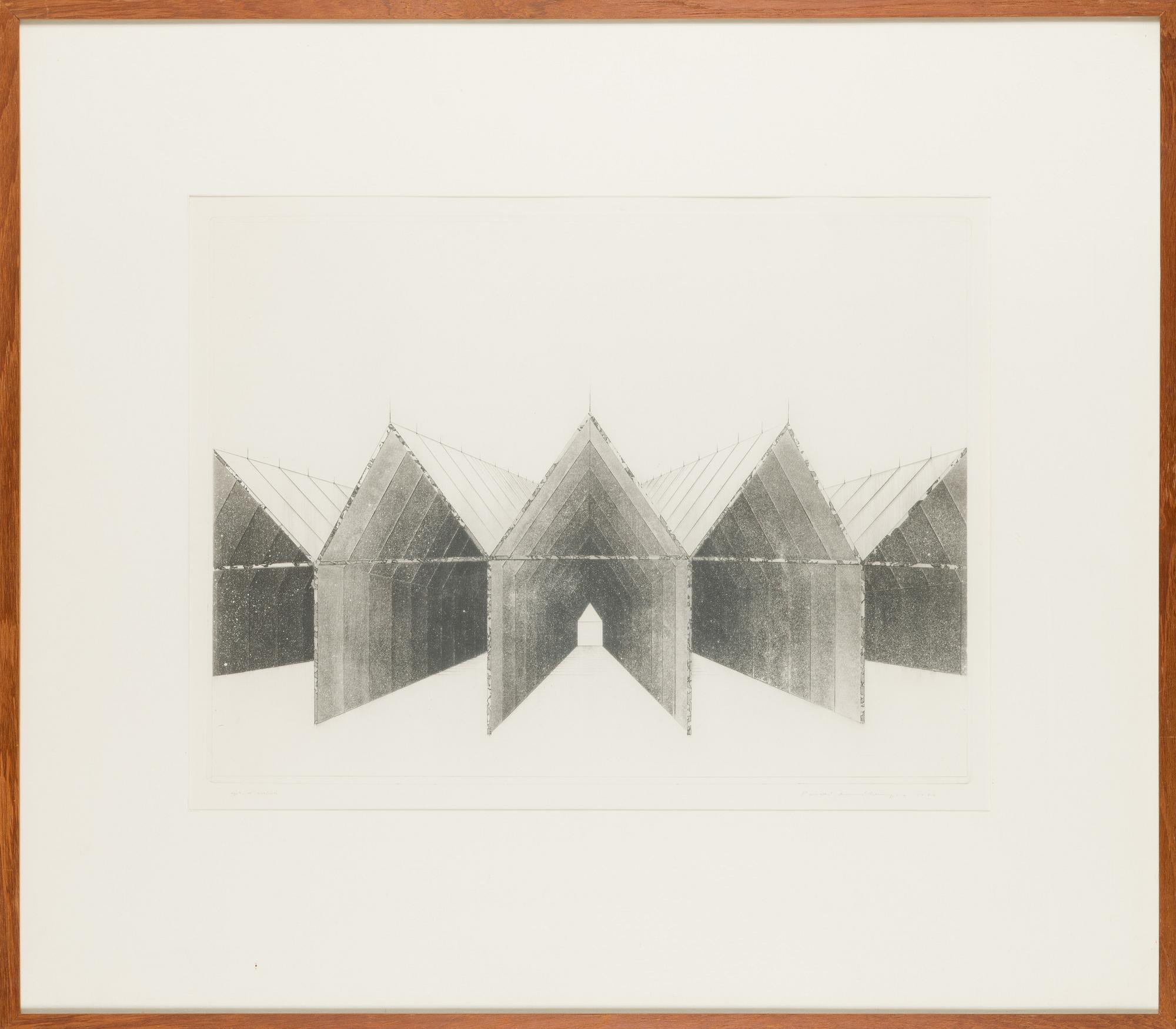 Pentti Lumikangas, akvatint och torrnål, signerad och daterad 1970, märkt epr. d'artiste.