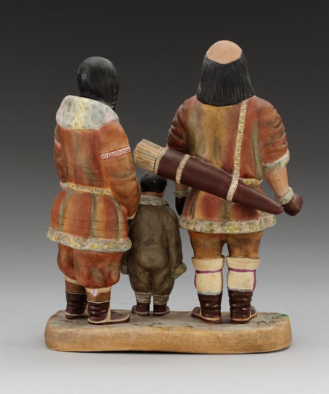 An unmarked Russian figure depicting Deer-raising Chukchi, ca 1900.