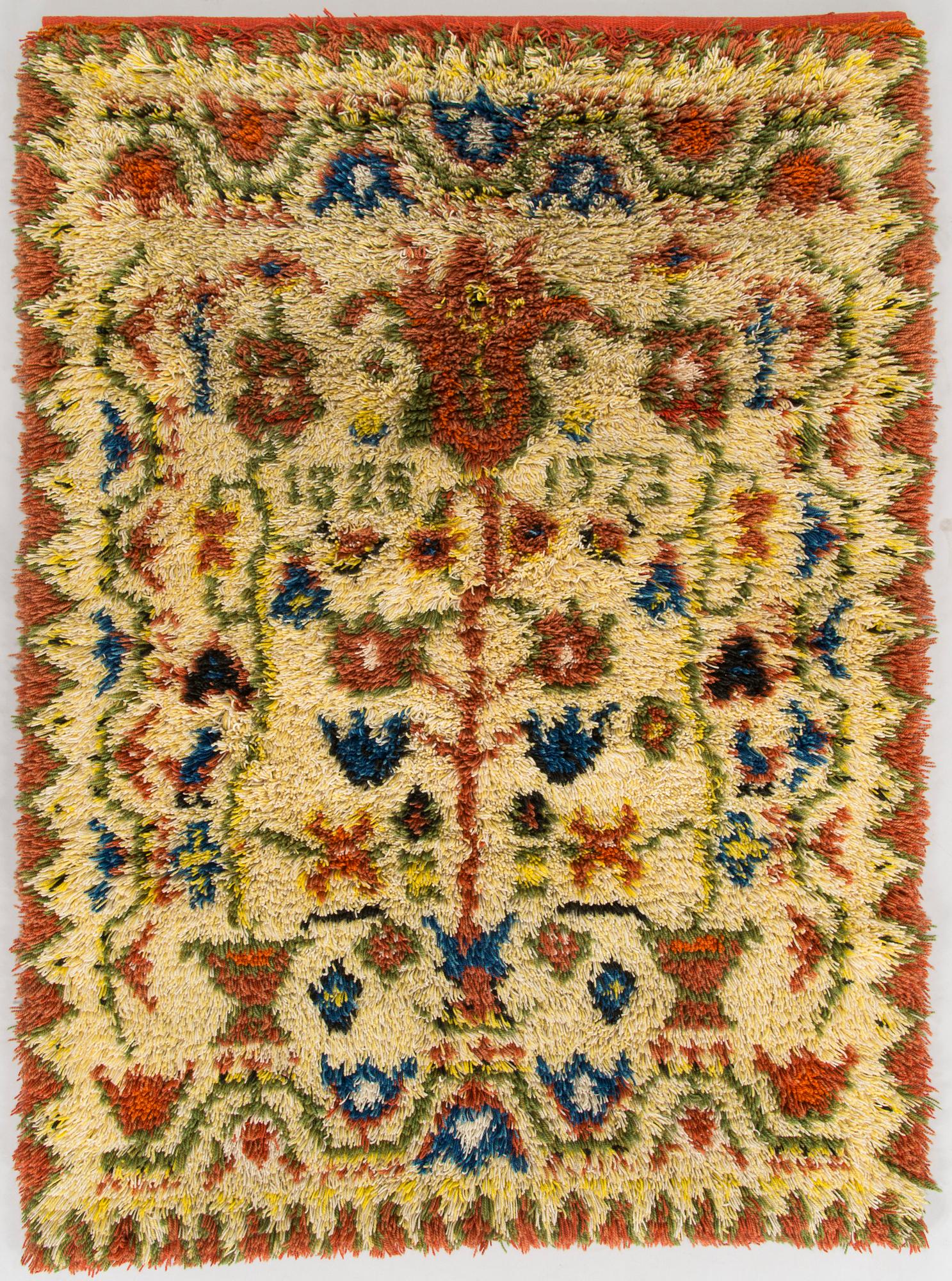 Rya, allmoge, Finland, efter Porin tienoot modell. Ca 148 x 108 cm.