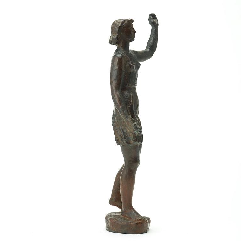 AXEL WALLENBERG, skulptur, brons, signerad och med gjutarstämpel Herman Bergman fud.