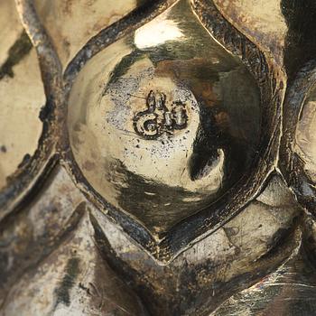 A Danzig 17th century silver-gilt grape cup, mark of Johann Gottfried Holl, Danzig (1678-1700).