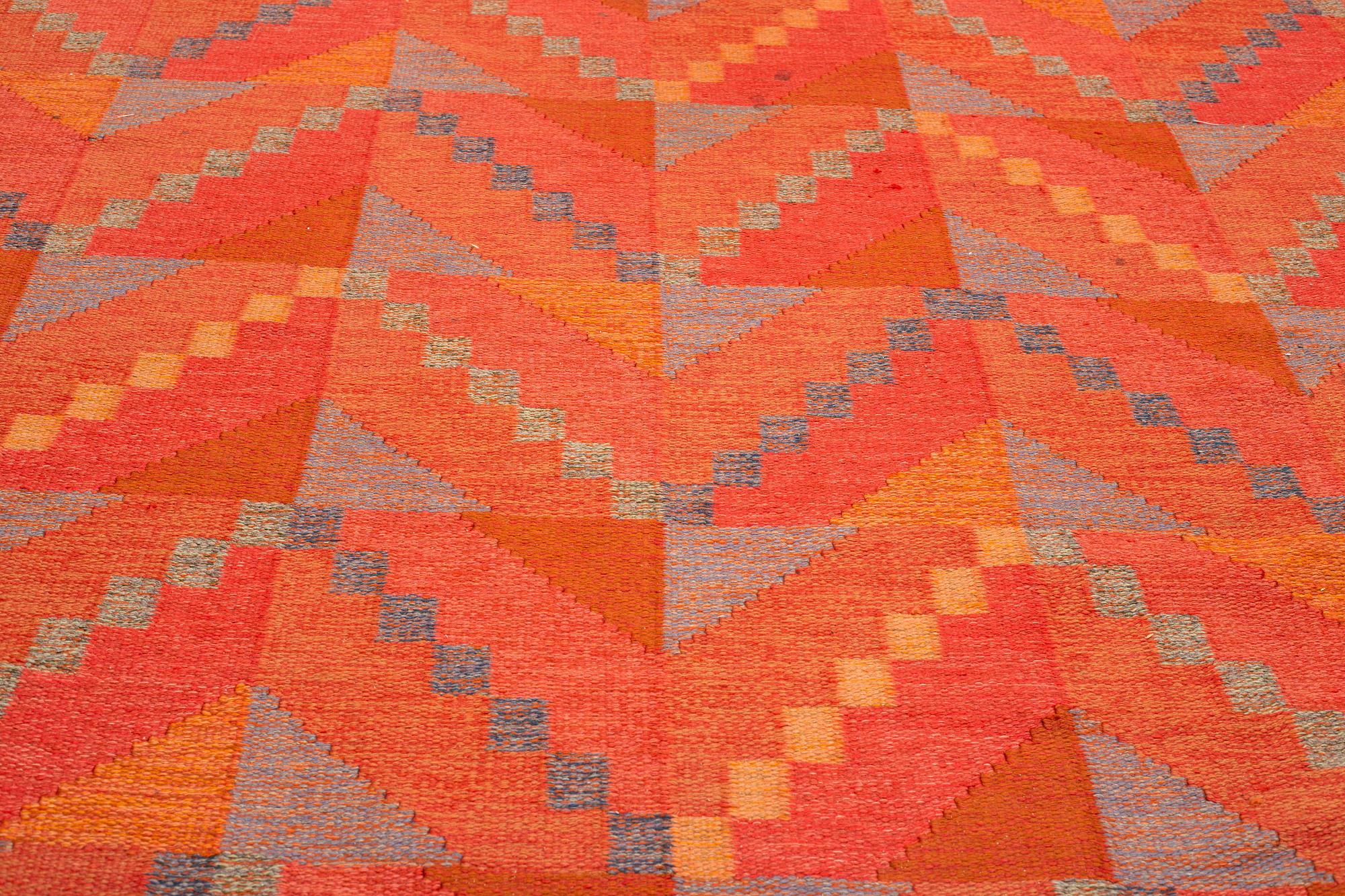 Brita Grahn, a carpet, flat weave, ca 354,5 x 277 cm, signed Brita Grahn.
