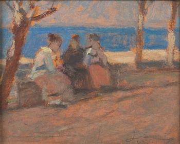 LUDOVICO TOMMASI, olja på pannå, signerad.