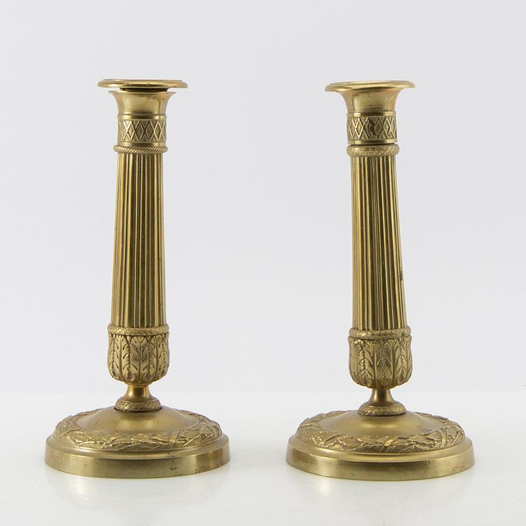 Ljusstakar ett par, Empire-stil sent 1800-tal.
